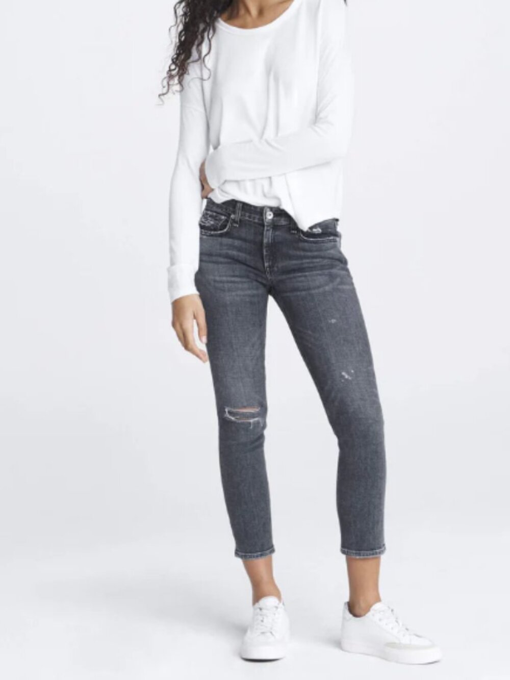 rag & bone Dre Slim Boyfriend Jeans 28 Abbots Wash Low Rise Tapered Denim